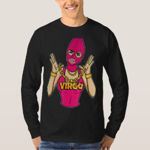 Camiseta Chica De Gangsta Virgo Enmascaró A Mujer Gangster