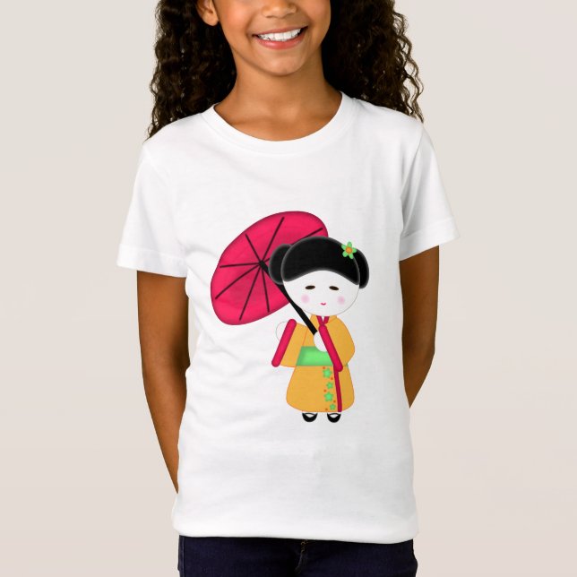 Camiseta Chica de geisha japonés (Anverso)