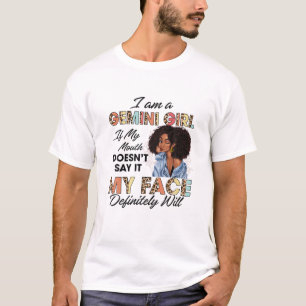 Camiseta Chica de Gemini si mi boca no lo dice mi cara