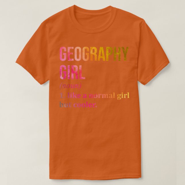 Camiseta Chica de geografía dice curiosamente en acuarela (Diseño del anverso)