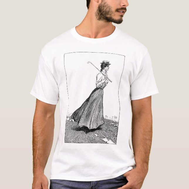Camiseta Chica de Gibson con el club de golf, 1899 (Anverso)