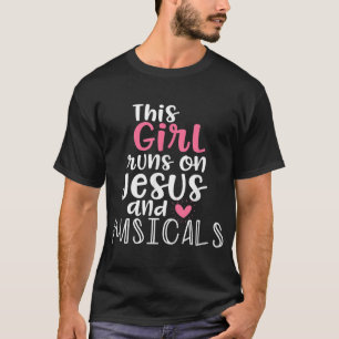 Camiseta Chica de Giftsn, teatro musical, corre sobre Jesús