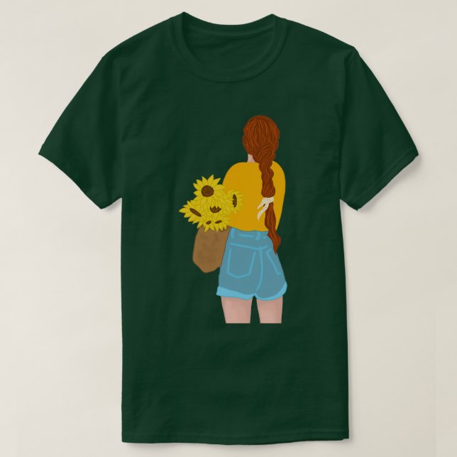 Camiseta Chica de girasol (Diseño del anverso)