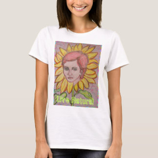 Camiseta Chica de girasol natural vivo