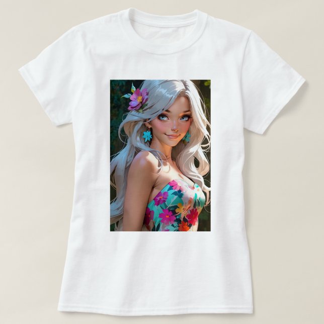 Camiseta Chica de glamour (Diseño del anverso)