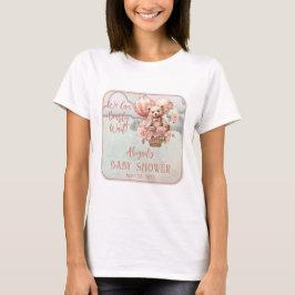 Camiseta Chica de globos de oseo Teddy Bear espera a Baby S