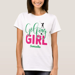 Camiseta Chica de golf con nombre editable