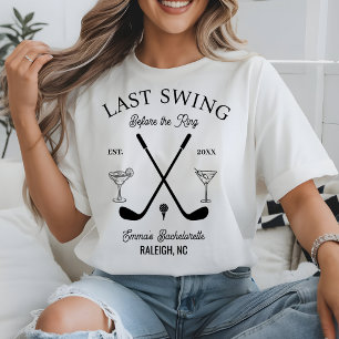 Camiseta Chica de golf de despedida de soltero con palo de 
