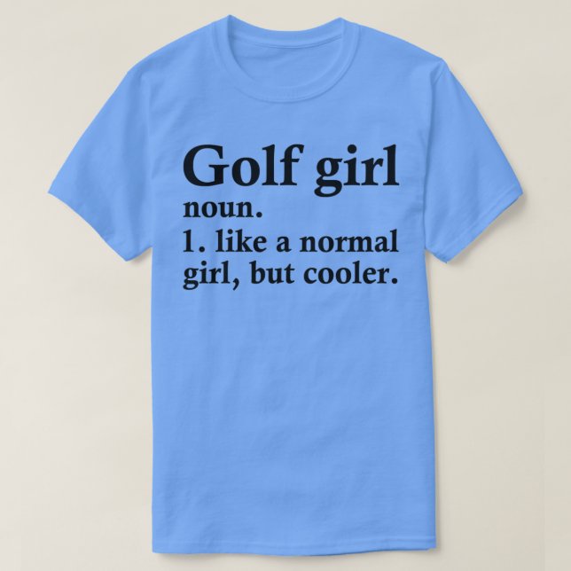 Camiseta Chica de golf divertida definición de golf (Diseño del anverso)
