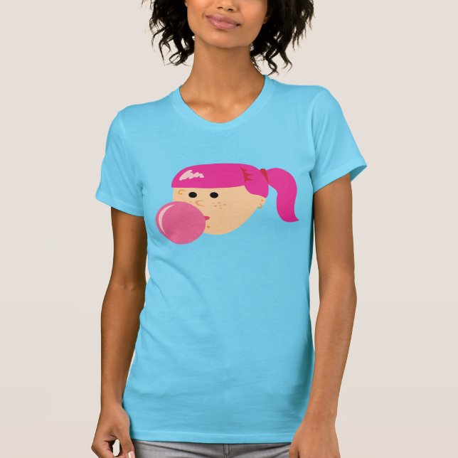 Camiseta Chica De Goma De Burbuja Rosa (Anverso)