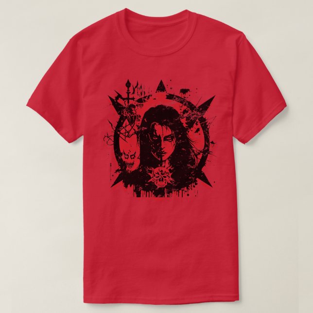 Camiseta chica de gótico (Diseño del anverso)