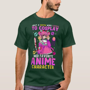 Camiseta Chica De Gótico Amo A Cosplay Anime Pastel Gótico 
