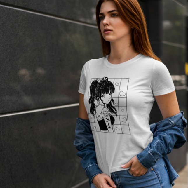 Camiseta Chica de Gótico Cute Anime (Subido por el creador)