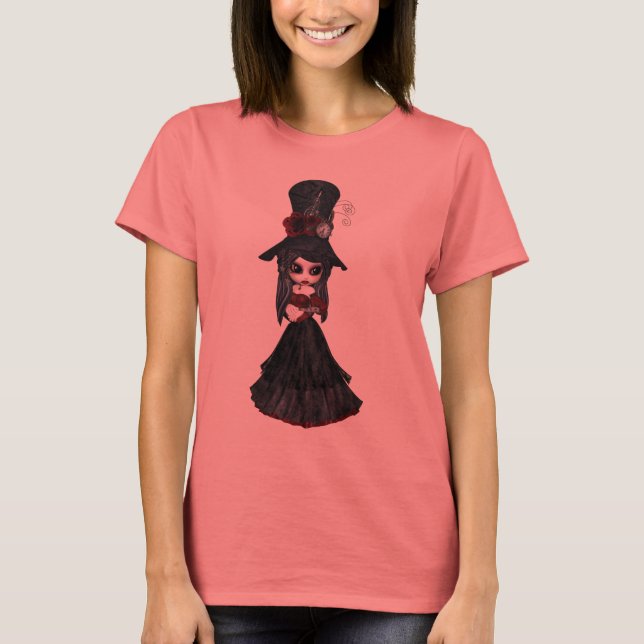 Camiseta Chica de Gótico de Steampunk (Anverso)