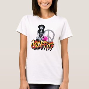 Camiseta Chica de graffiti: Inspirado por Banksy