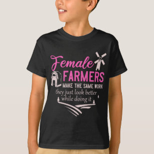 Camiseta Chica de granja Animales Hembra Campesina Hija Cam
