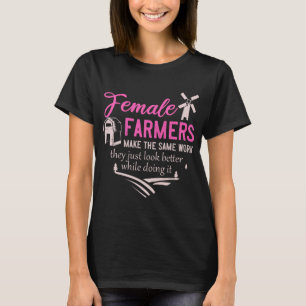 Camiseta Chica de granja Animales Hembra Campesina Hija Cam