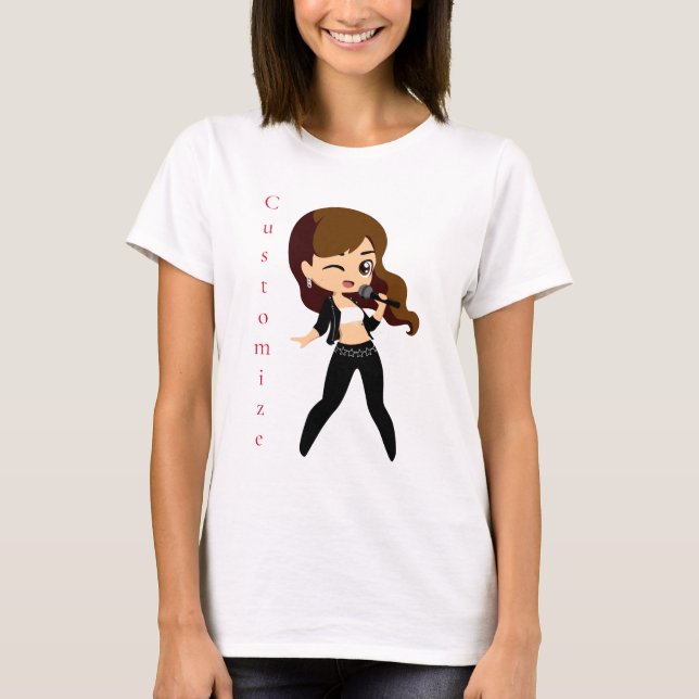Camiseta Chica de Guay canta Karaoke Thunder_Cove (Anverso)