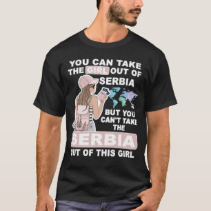 Camiseta Chica de Guay de Serbia Orgulloso Chica de Serbia