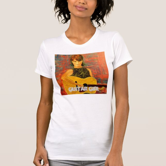Camiseta Chica de guitarra (Anverso)