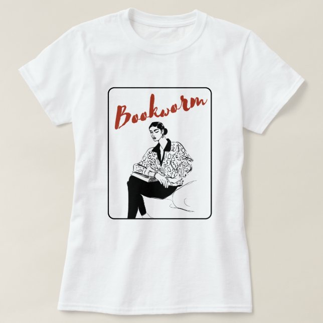 Camiseta Chica de gusanos de biblioteca (Diseño del anverso)