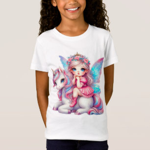 Camiseta Chica de hadas y unicornio