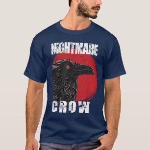 Camiseta Chica de Halloween de pesadillas de terror cuervo 