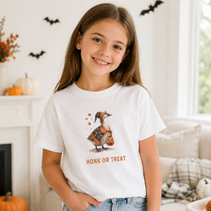 Camiseta Chica de Halloween Ganso Honk or Treat