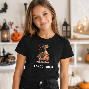 Camiseta Chica de Halloween Ganso Honk or Treat