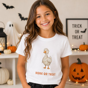 Camiseta Chica de Halloween Mummy Goose Honk or Treat