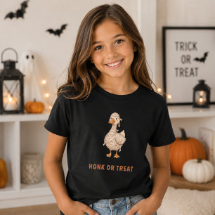 Camiseta Chica de Halloween Mummy Goose Honk or Treat