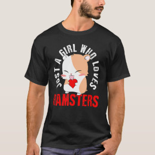 Camiseta Chica de Hamster que ama a Hamsters Cute