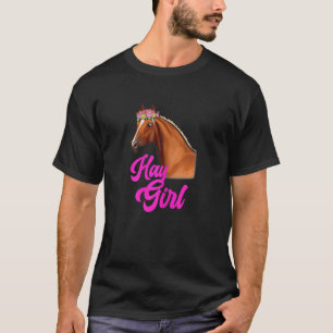 Camiseta Chica de heno Chica de equitación de caballos Ec