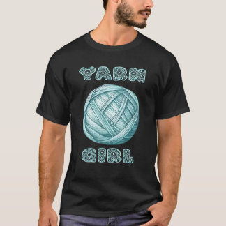 Camiseta Chica de hilo mujeres tejer ganchillo costura cita