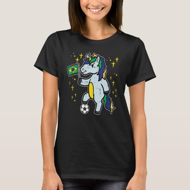 Camiseta Chica de hinchas de fútbol unicornio de la bandera (Anverso)