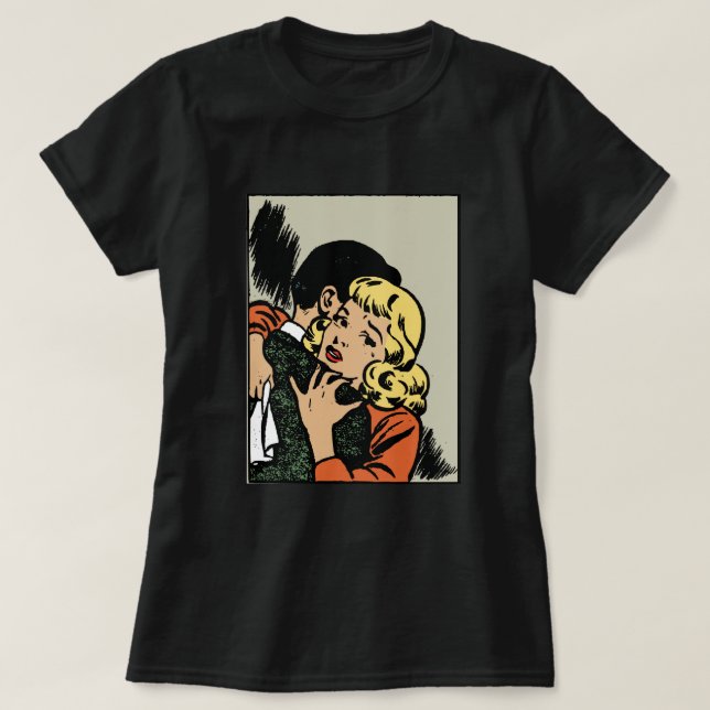 Camiseta Chica de historietas retro (Diseño del anverso)