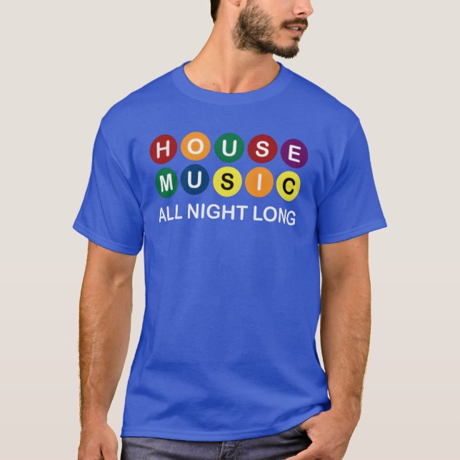 Camiseta Chica de House Music All Night Long Ravers (Anverso)