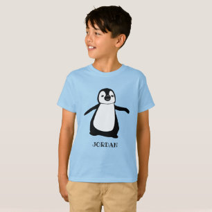 Camiseta Chica de ilustracion de pingüino lindo personaliza