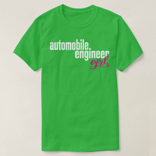 Camiseta Chica de Ingeniería de Automóviles 1 (Diseño del anverso)