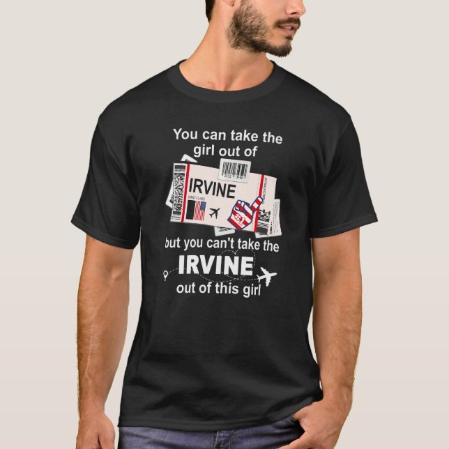 Camiseta Chica de Irvine Boarding Pass Flight Ticket Irvi (Anverso)