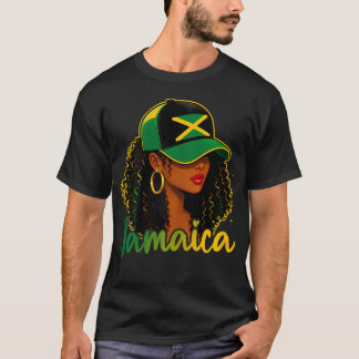 Camiseta Chica de Jamaica Bandera de Jamaica Orgullosa Afro