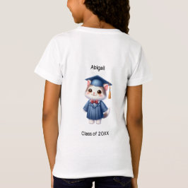 Camiseta Chica de jardín de infancia Graduado nombre gato l