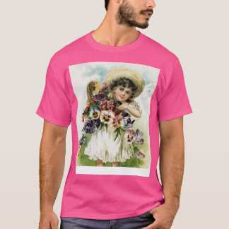Camiseta Chica de Jardín de Vintage
