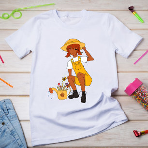 Camiseta Chica de jardinería con flores Chicas