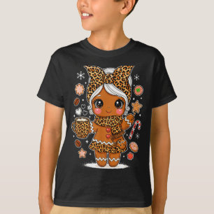 Camiseta Chica de jengibre adorable leopardo coqueto lazo f