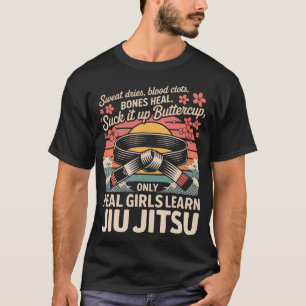 Camiseta Chica de Jiu Jitsu Retro Vintage t Coágulos de San