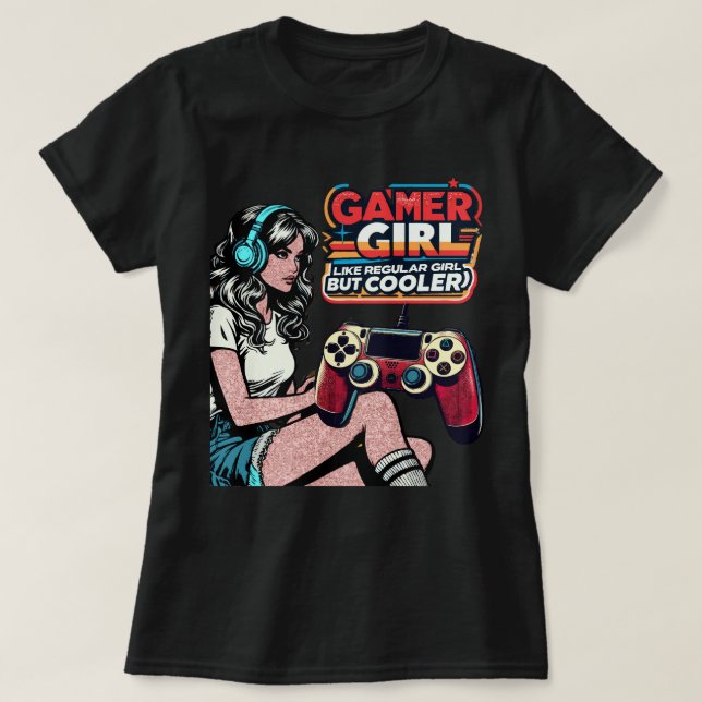 Camiseta Chica De Juego Como Chica Regular Pero Frío (Diseño del anverso)