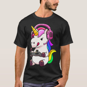 Camiseta Chica de juego de unicornio Chica Gamer Cute Birth