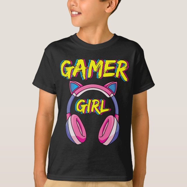 Camiseta Chica de juegos de Chica Gamer (Anverso)