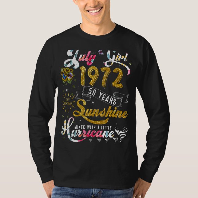 Camiseta Chica de julio de 1972 Mariposas Sunflower 50° nac (Anverso)